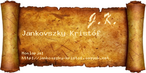 Jankovszky Kristóf névjegykártya